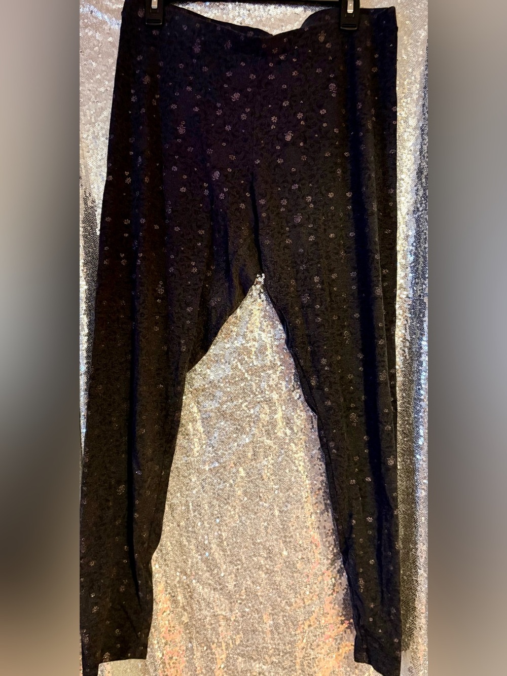 Disney gray silver glitter leggings